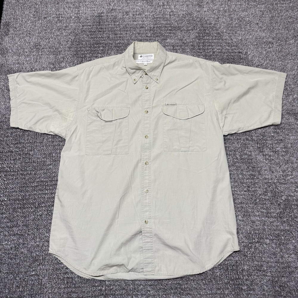 Columbia Shirt Mens Button Up Large Multi Pocket Outdoor‎ Hiking Camping Fishing